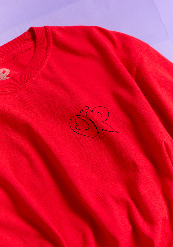 oversized sun in my mother fucking pocket t-shirt in red