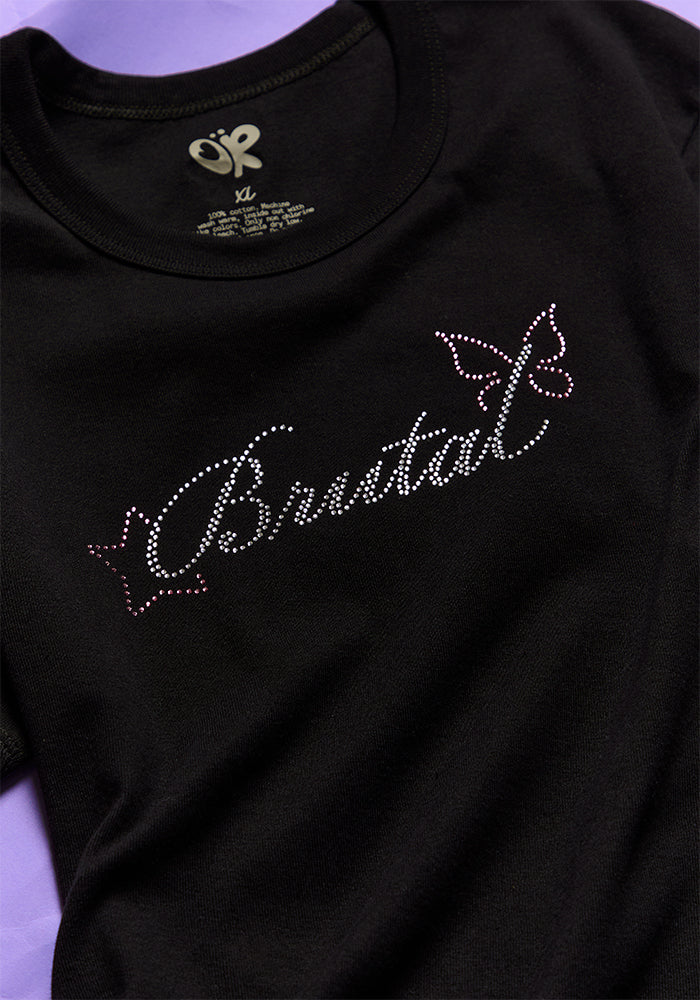 brutal rhinestone baby t-shirt