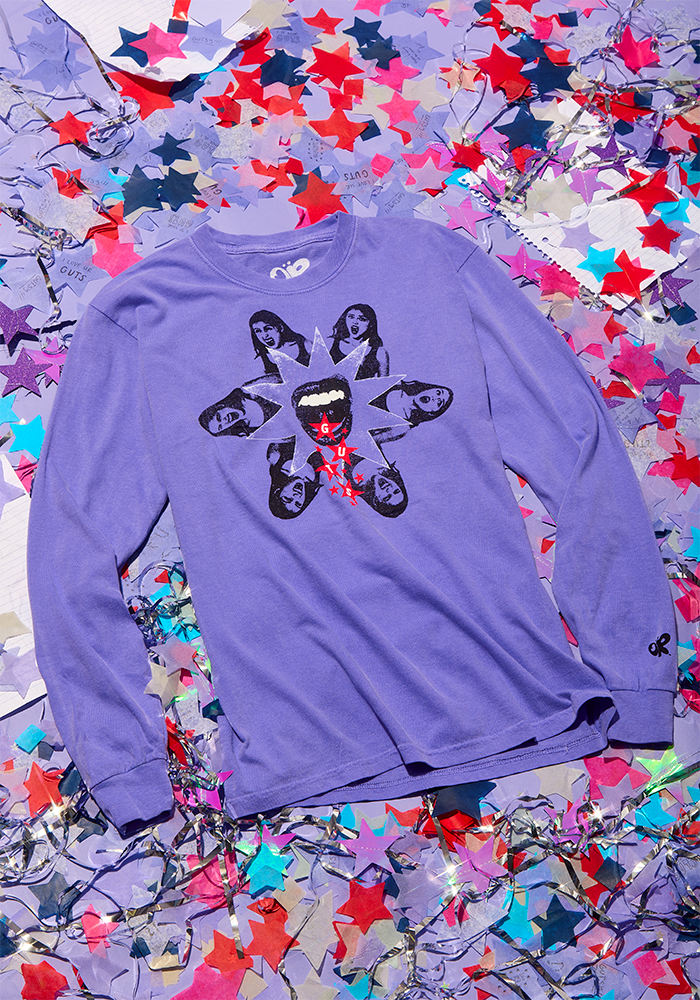 GUTS dateback longsleeve t-shirt in purple