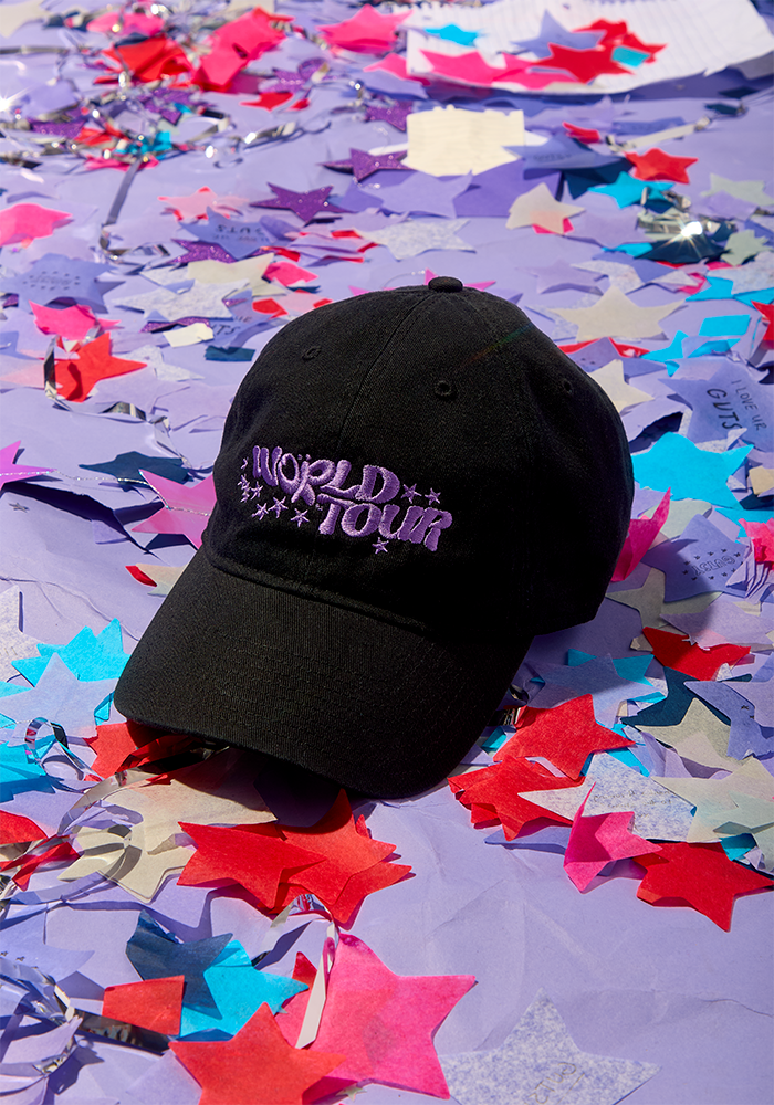 spill ur GUTS live world tour dad hat in black