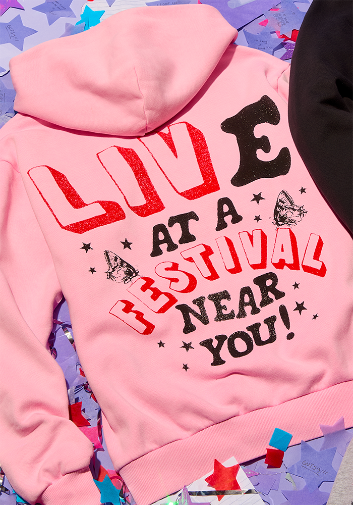 live at a festival near you zip hoodie back