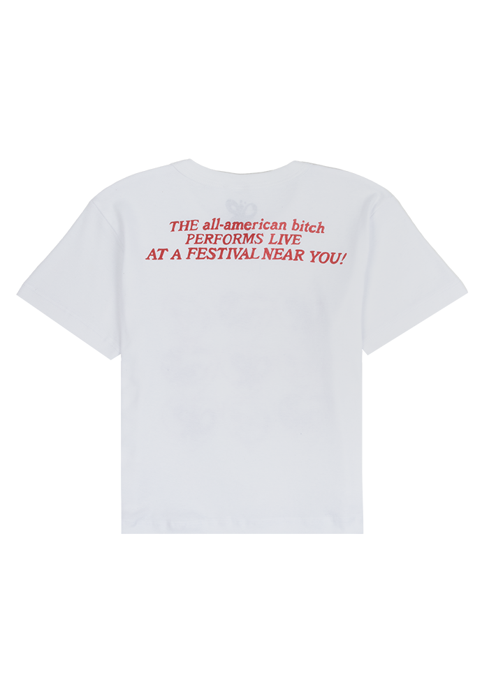 at a festival near you crop baby tee