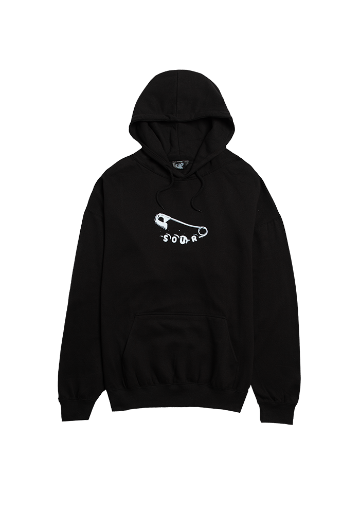 SOUR safety pin tracklist hoodie
