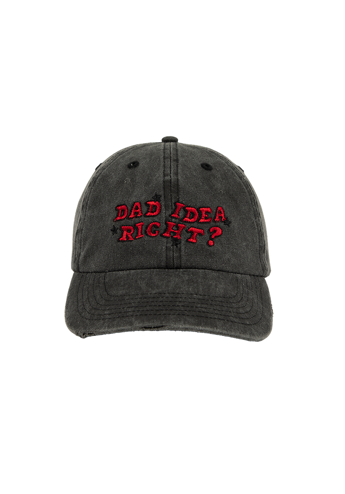 dad idea right? distressed dad hat front
