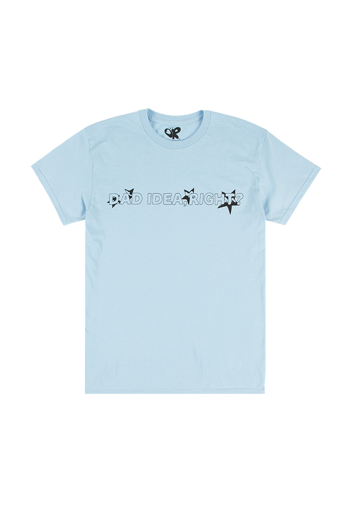dad idea right? t-shirt in light blue front