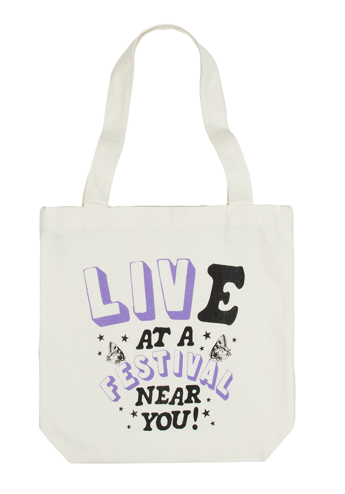 live at a festival near you tote front