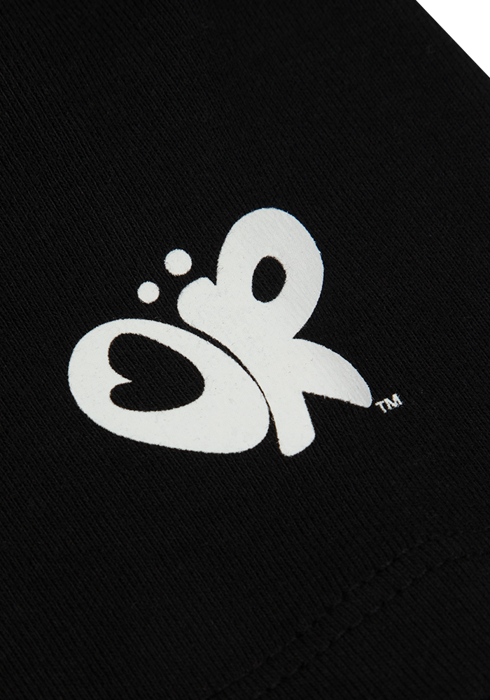 spill ur GUTS crop t-shirt in black