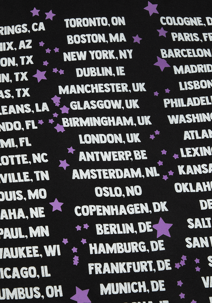 GUTS world tour admat dateback t-shirt in black