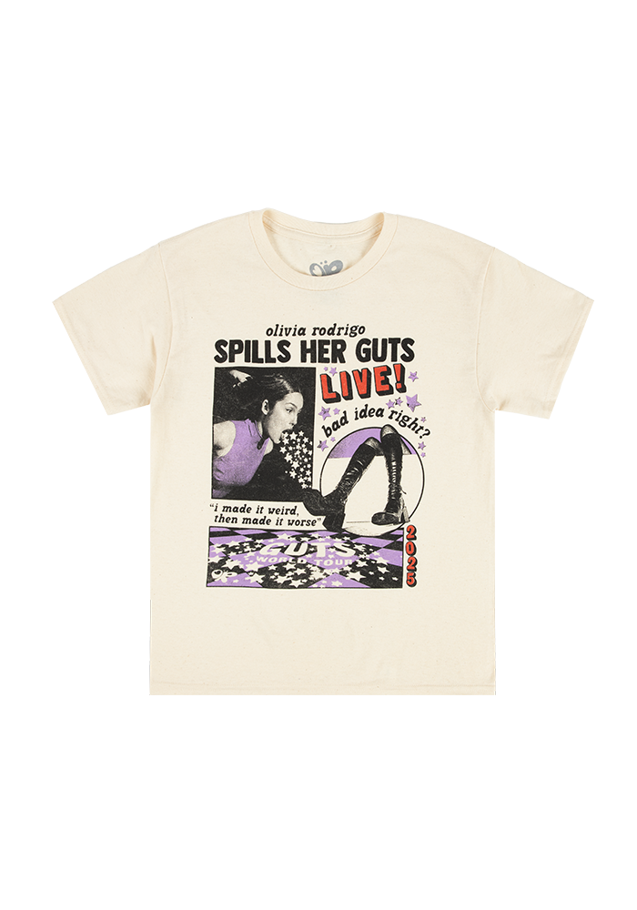 youth GUTS live t-shirt in ivory