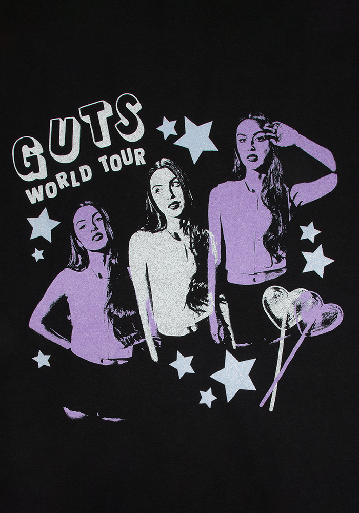 GUTS world tour lollypop dateback t-shirt in black