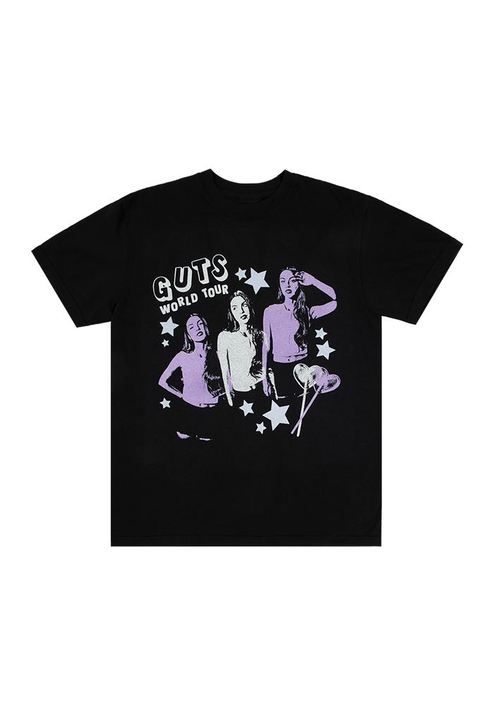 GUTS world tour lollypop dateback t-shirt in black