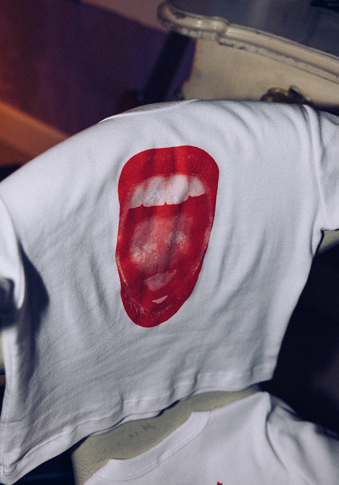 perfect all-american bitch crop t-shirt detail