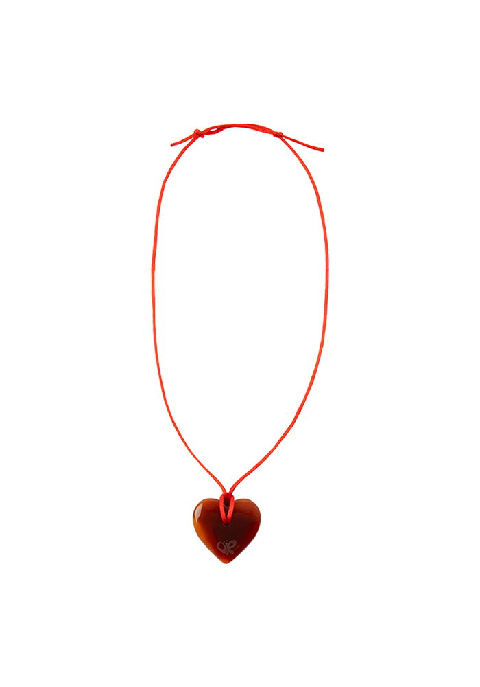 red heart necklace