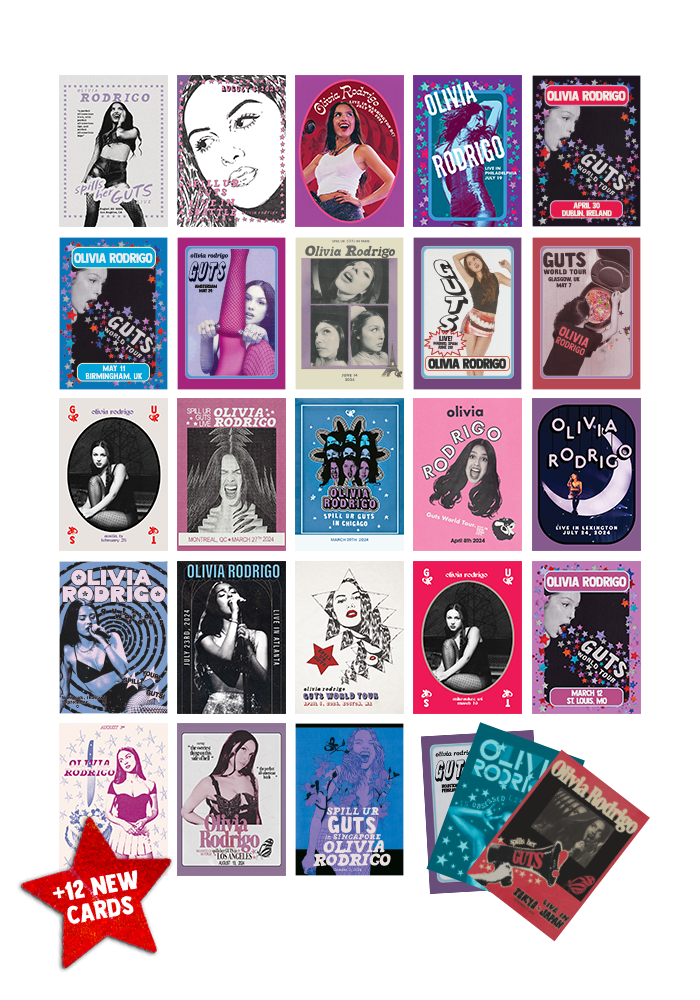 olivia rodrigo GUTS trading card pack