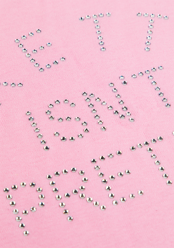 pretty isn't pretty rhinestone t-shirt