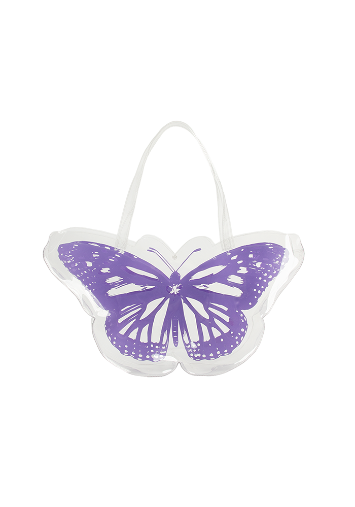 butterfly tote in clear