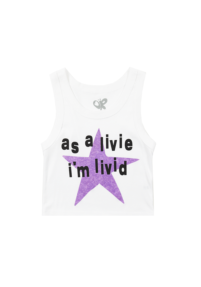 as a livie i'm livid crop tank