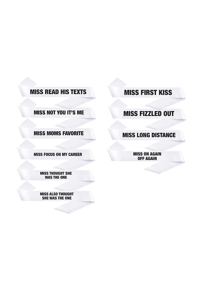 obsessed sashes - set of 10