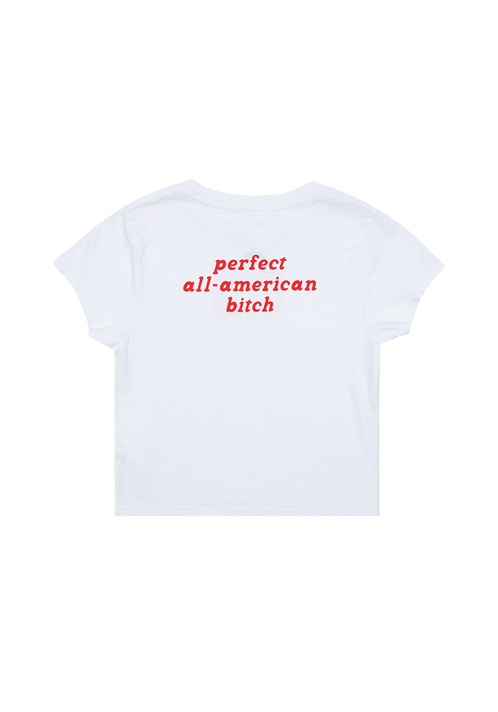 perfect all-american bitch crop t-shirt