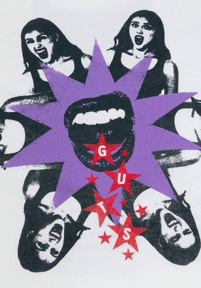 GUTS dateback t-shirt in white