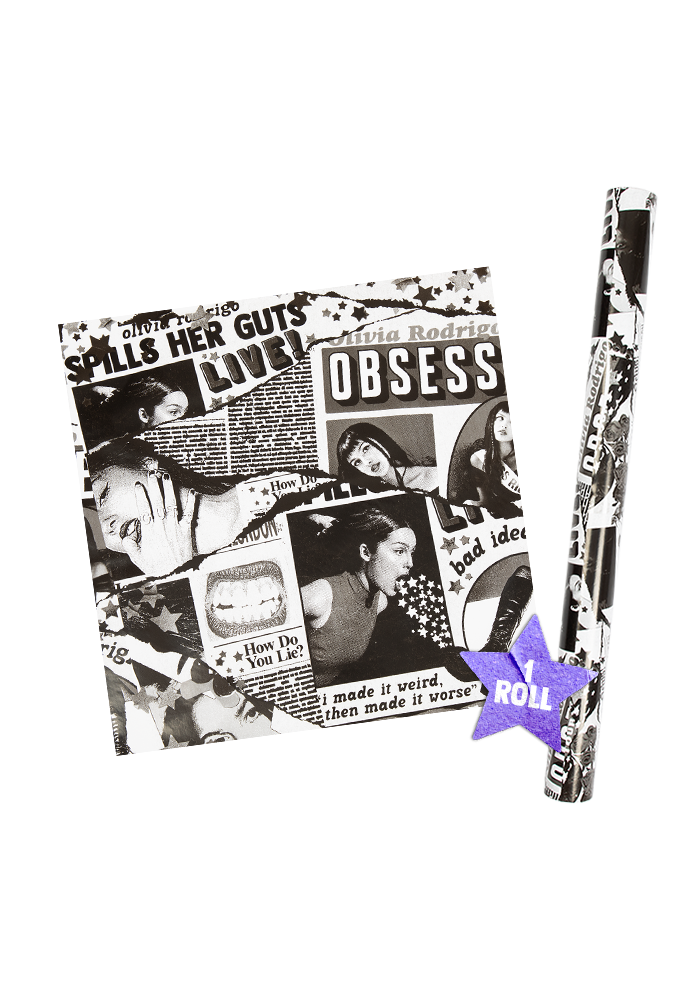 olivia rodrigo newsprint wrapping paper